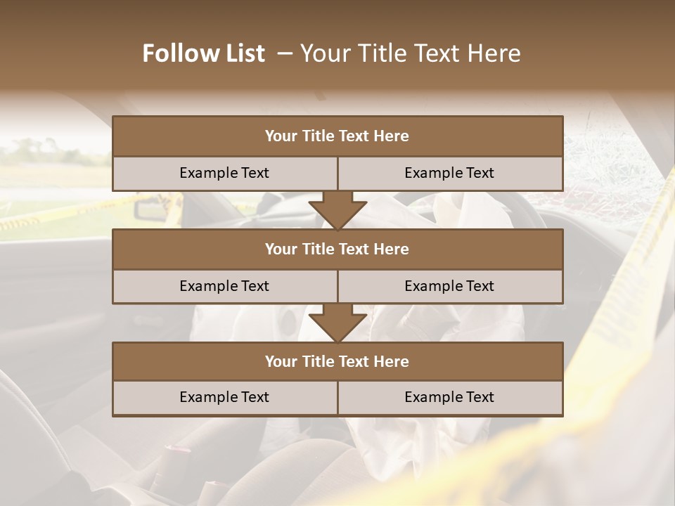 Wreck Vehicle Mirror PowerPoint Template