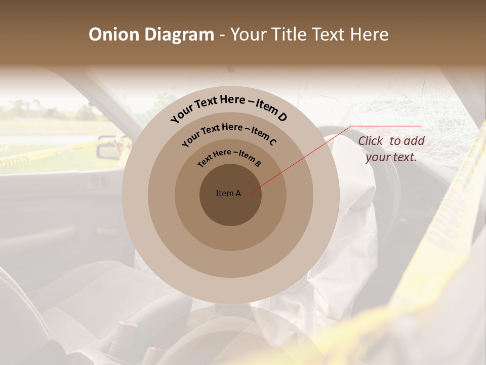 Wreck Vehicle Mirror PowerPoint Template