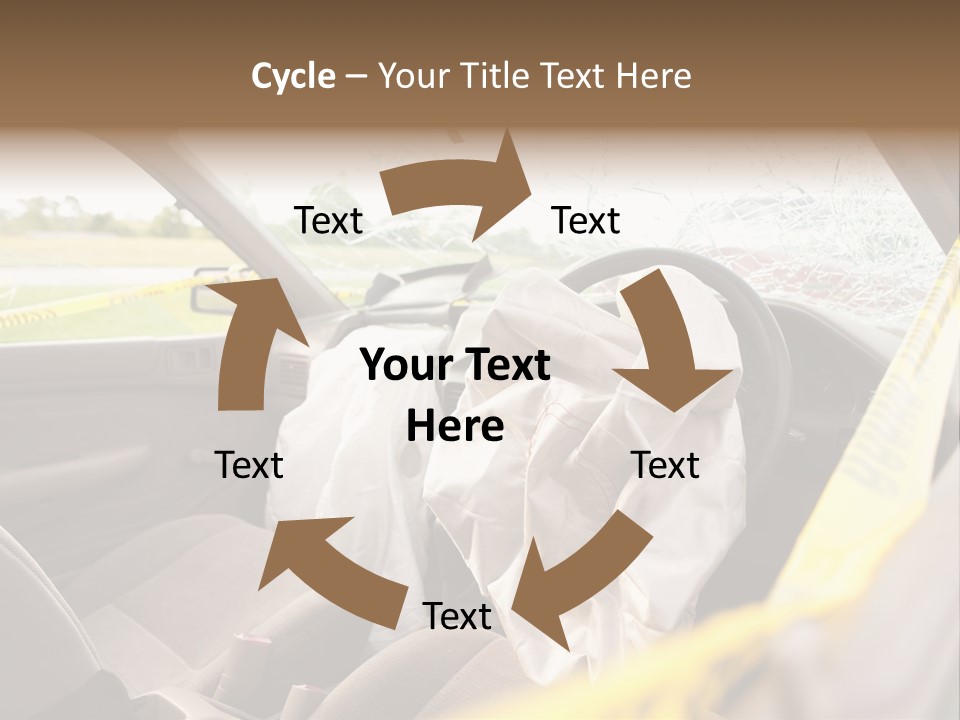 Wreck Vehicle Mirror PowerPoint Template