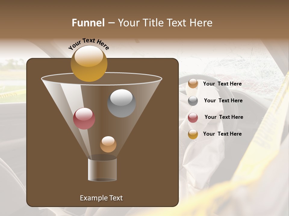 Wreck Vehicle Mirror PowerPoint Template