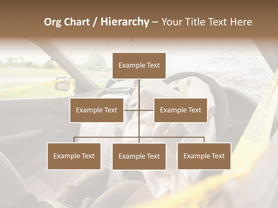 Wreck Vehicle Mirror PowerPoint Template