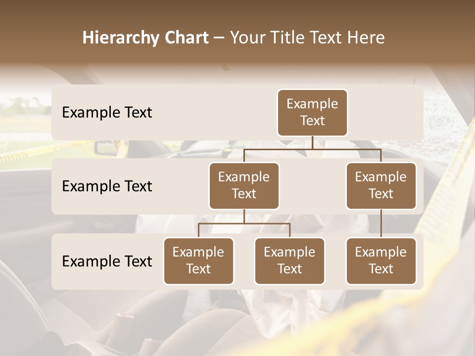 Wreck Vehicle Mirror PowerPoint Template