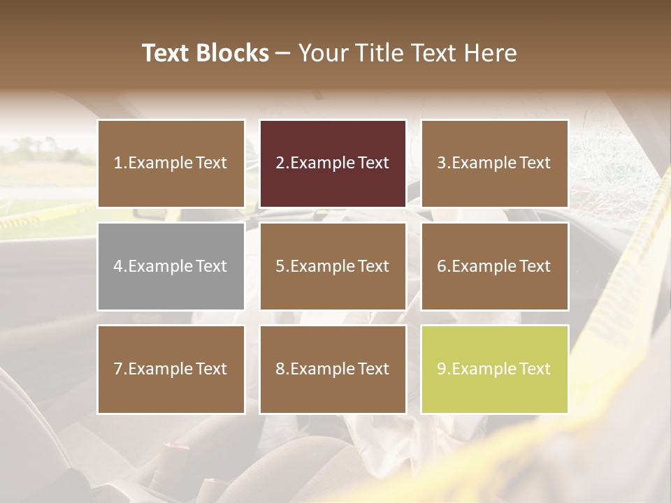 Wreck Vehicle Mirror PowerPoint Template