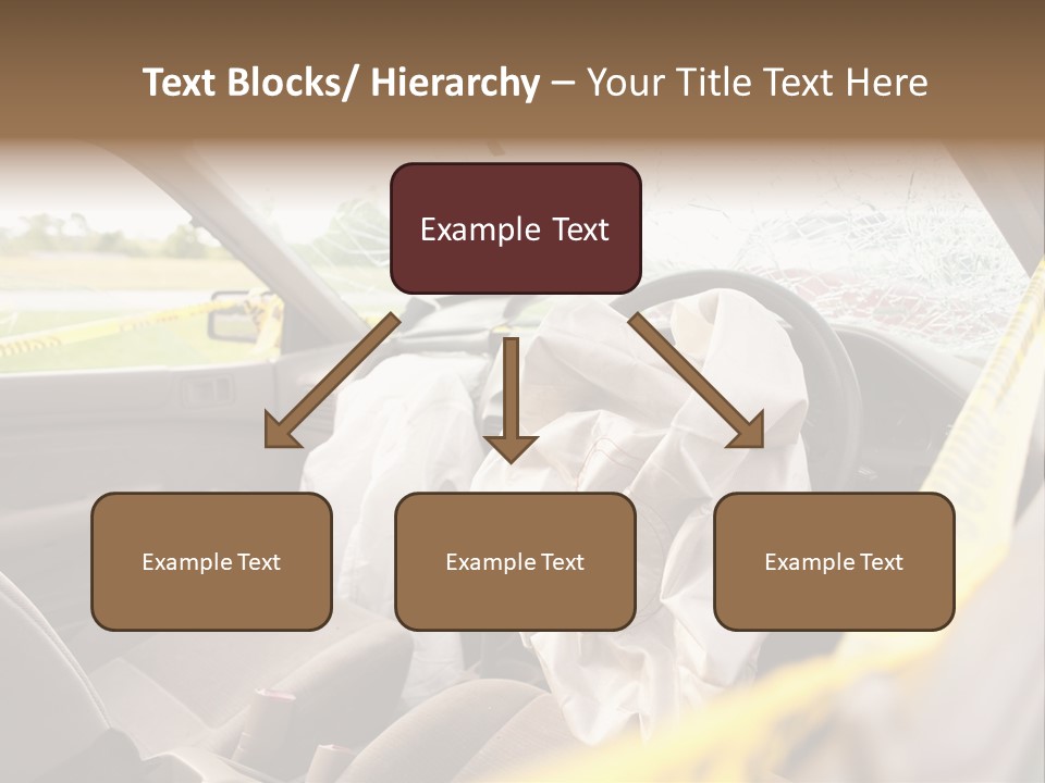 Wreck Vehicle Mirror PowerPoint Template