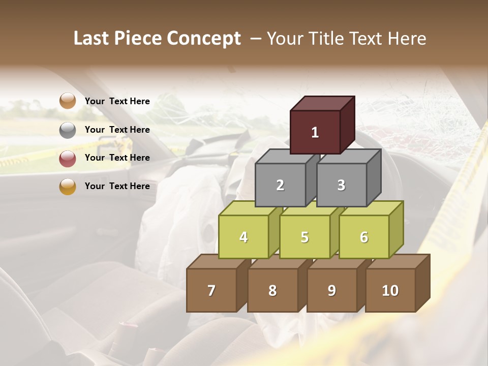 Wreck Vehicle Mirror PowerPoint Template