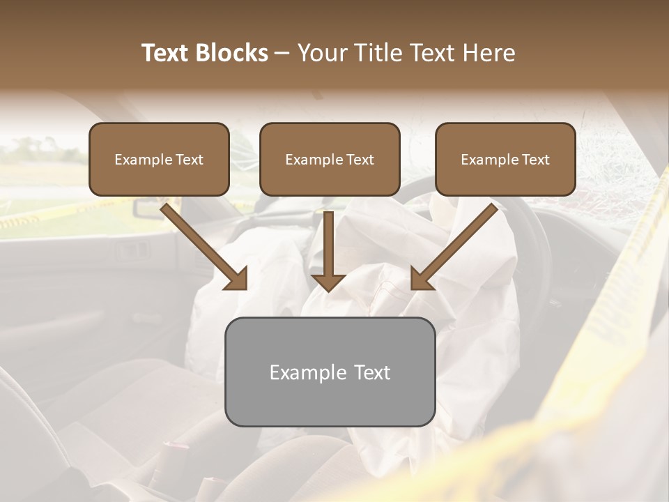 Wreck Vehicle Mirror PowerPoint Template