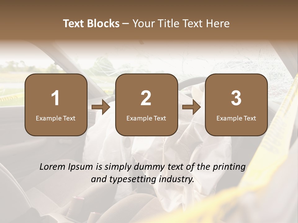Wreck Vehicle Mirror PowerPoint Template