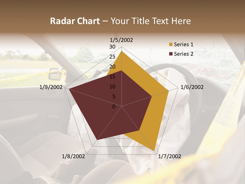 Wreck Vehicle Mirror PowerPoint Template