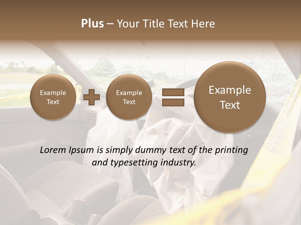 Wreck Vehicle Mirror PowerPoint Template