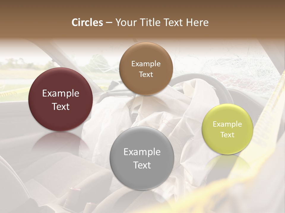 Wreck Vehicle Mirror PowerPoint Template