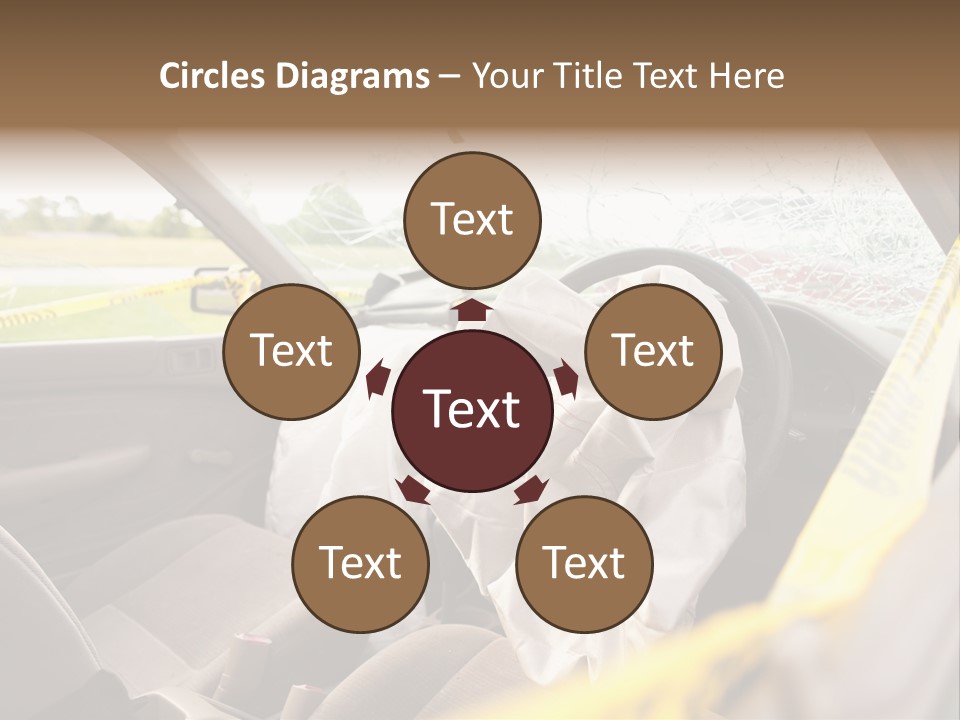 Wreck Vehicle Mirror PowerPoint Template