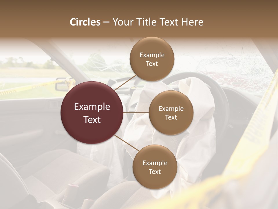 Wreck Vehicle Mirror PowerPoint Template