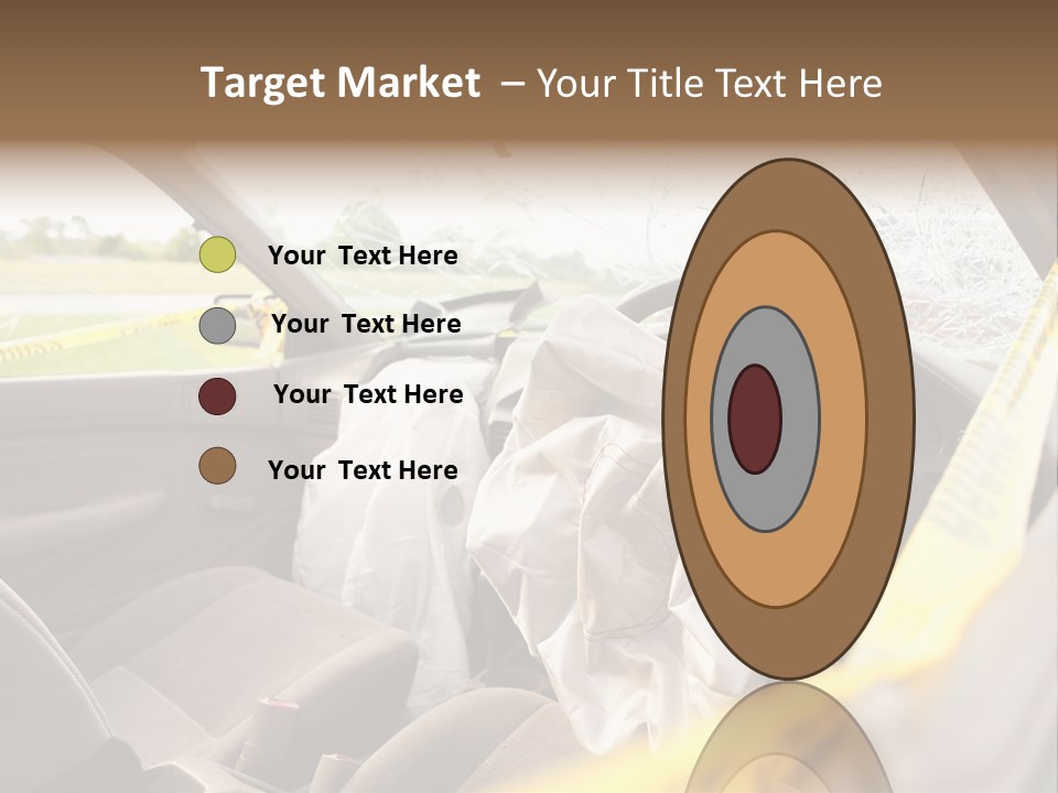 Wreck Vehicle Mirror PowerPoint Template