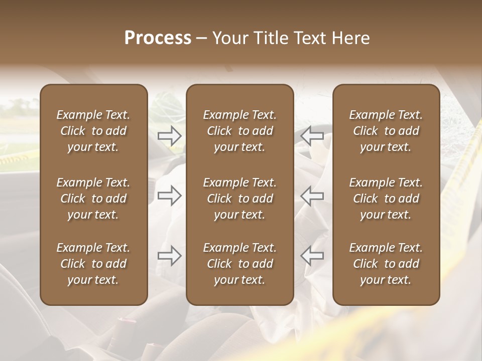 Wreck Vehicle Mirror PowerPoint Template