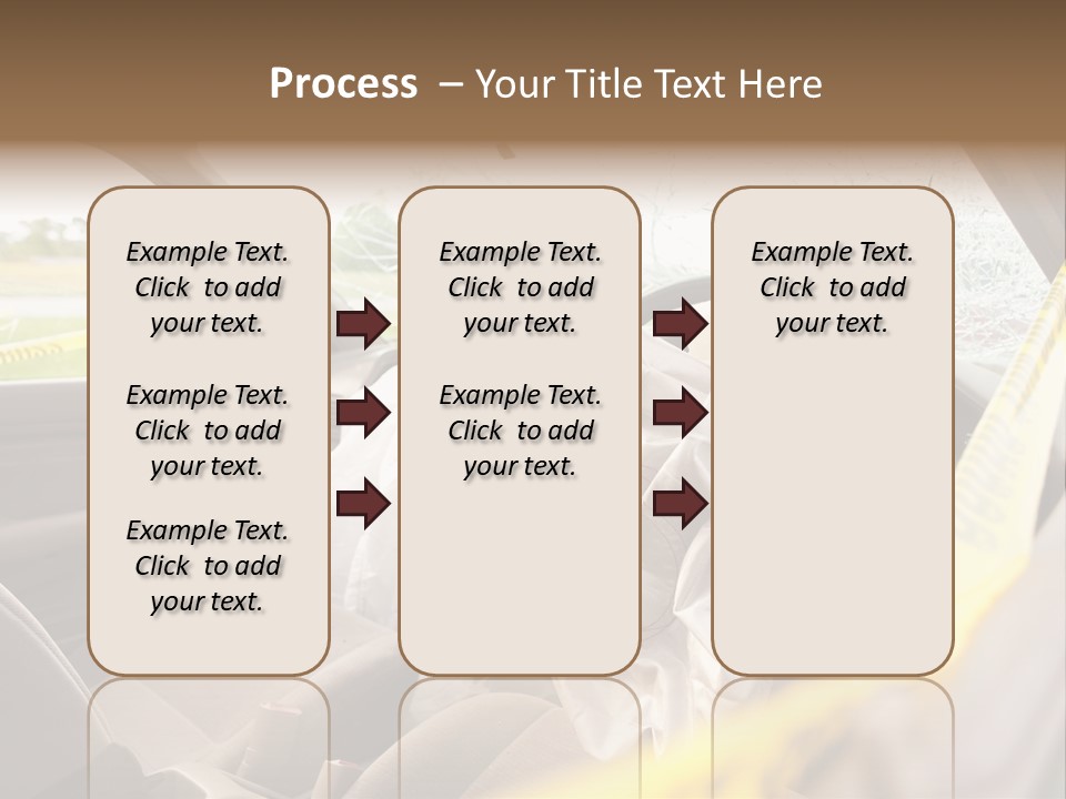 Wreck Vehicle Mirror PowerPoint Template