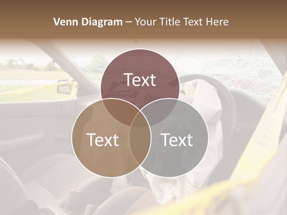 Wreck Vehicle Mirror PowerPoint Template