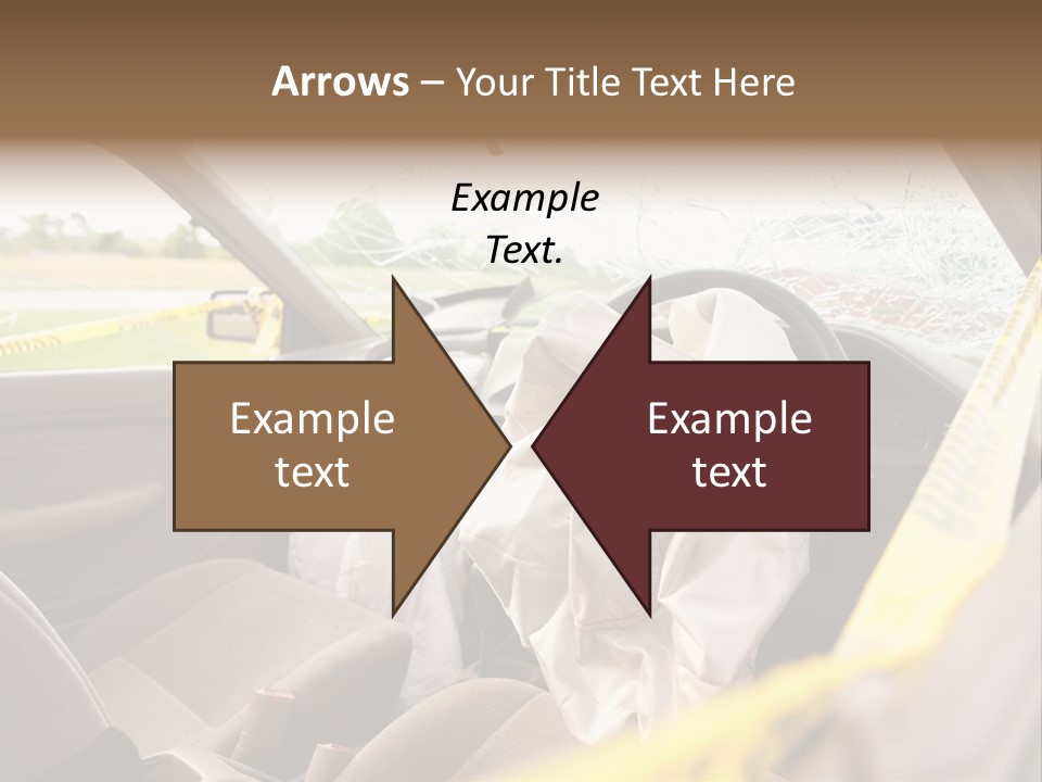 Wreck Vehicle Mirror PowerPoint Template