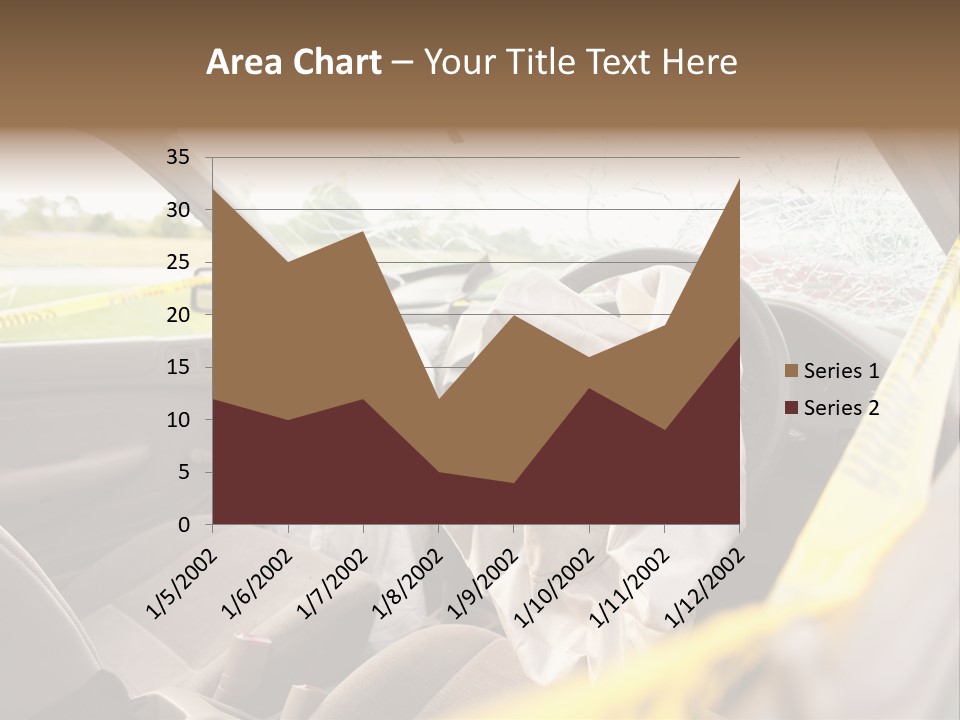 Wreck Vehicle Mirror PowerPoint Template