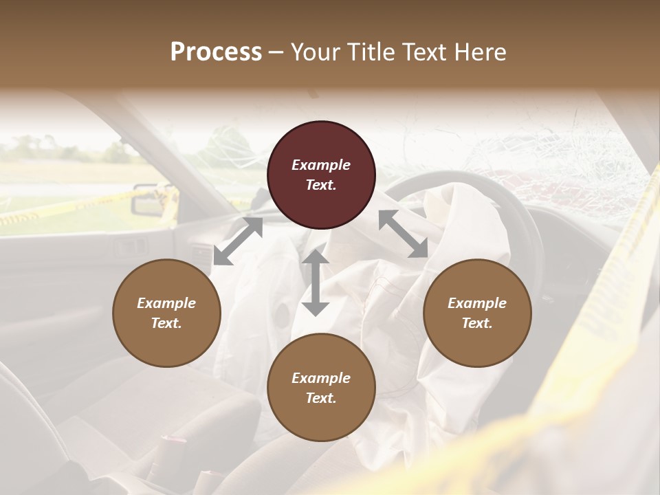 Wreck Vehicle Mirror PowerPoint Template