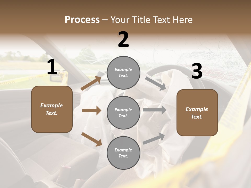 Wreck Vehicle Mirror PowerPoint Template