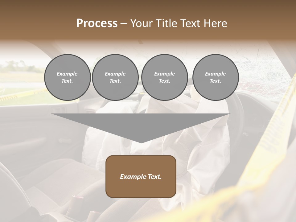 Wreck Vehicle Mirror PowerPoint Template