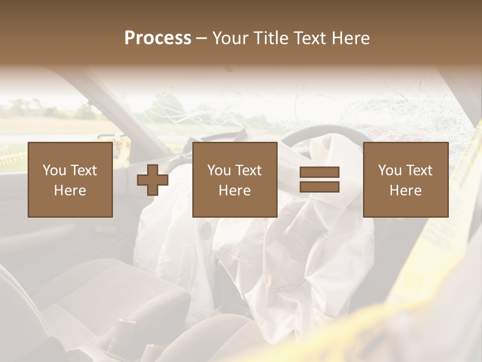 Wreck Vehicle Mirror PowerPoint Template