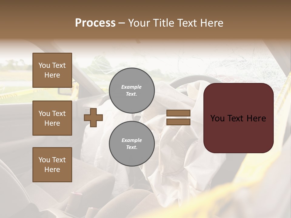 Wreck Vehicle Mirror PowerPoint Template