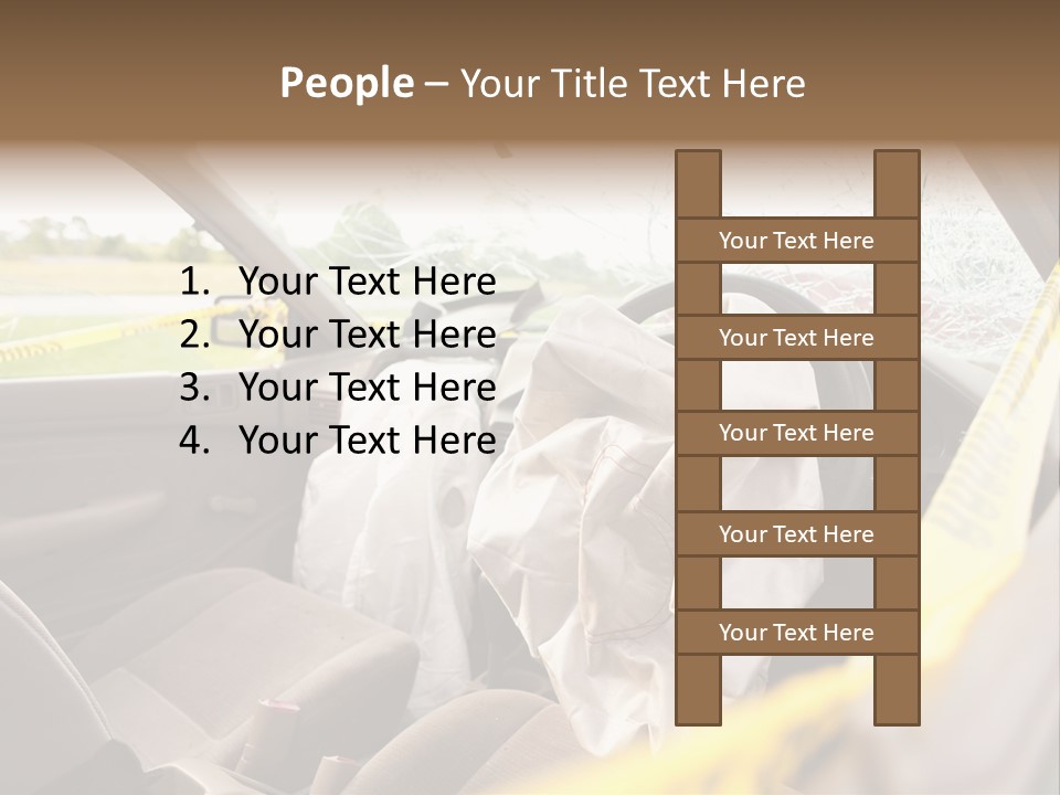 Wreck Vehicle Mirror PowerPoint Template