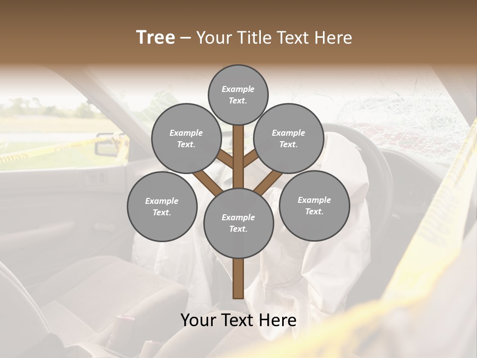 Wreck Vehicle Mirror PowerPoint Template