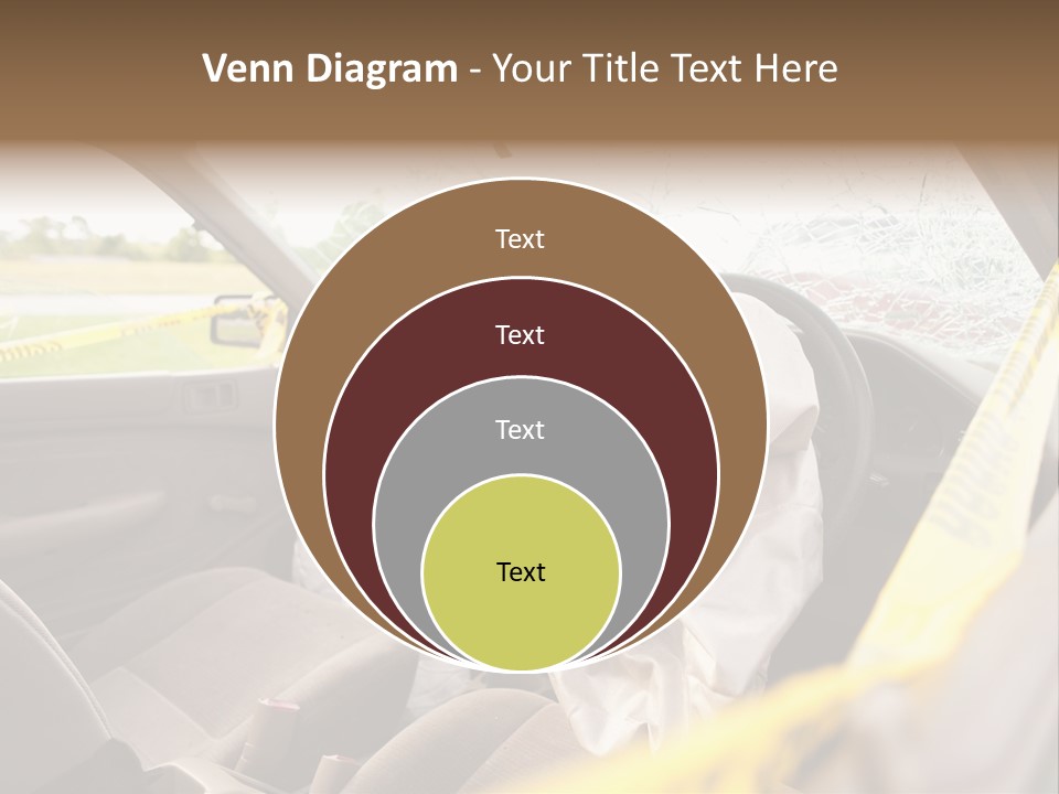 Wreck Vehicle Mirror PowerPoint Template
