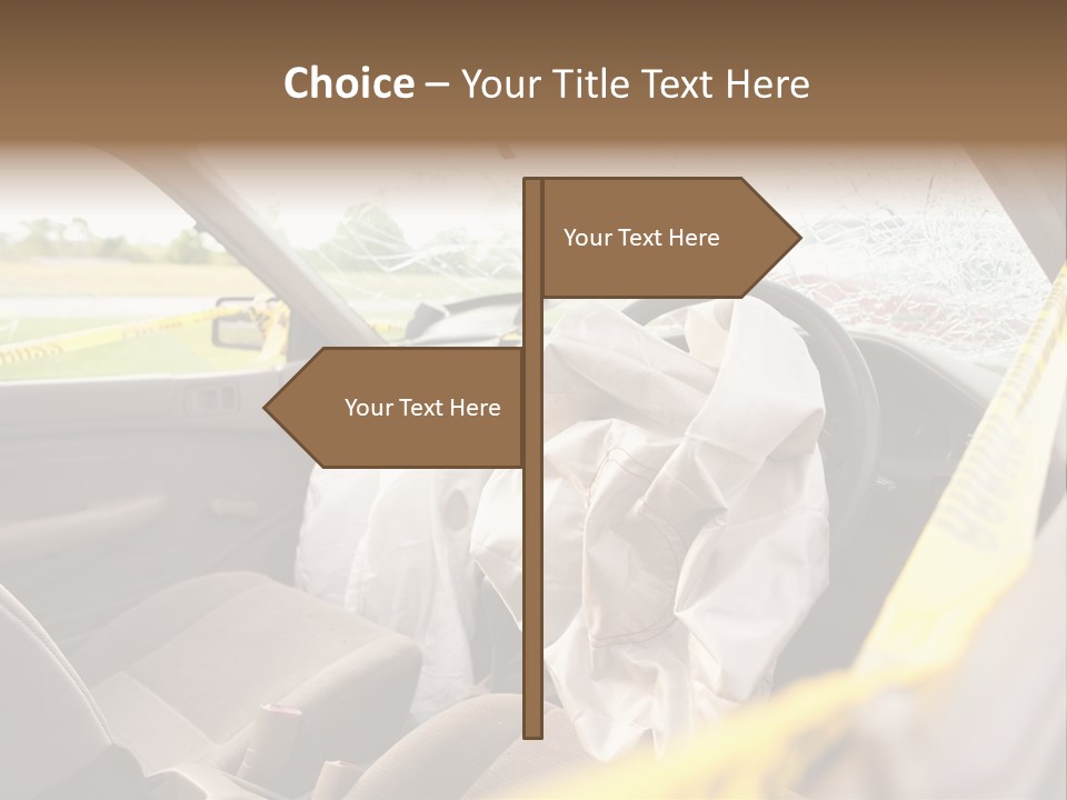 Wreck Vehicle Mirror PowerPoint Template
