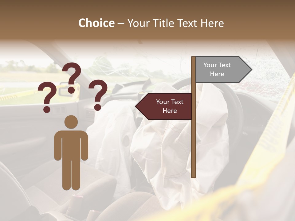 Wreck Vehicle Mirror PowerPoint Template