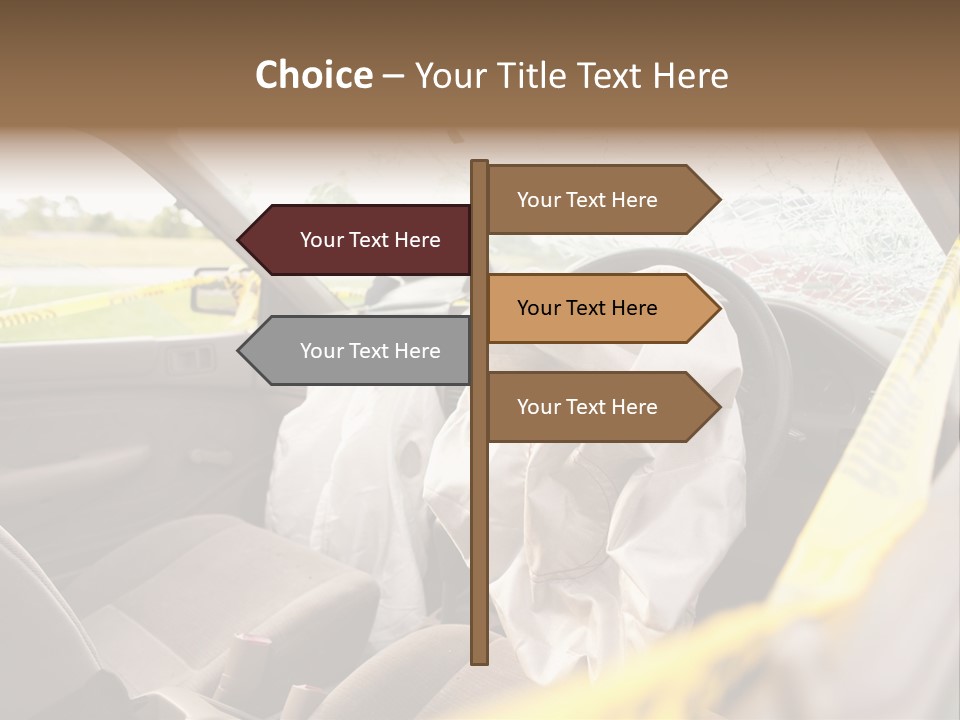 Wreck Vehicle Mirror PowerPoint Template