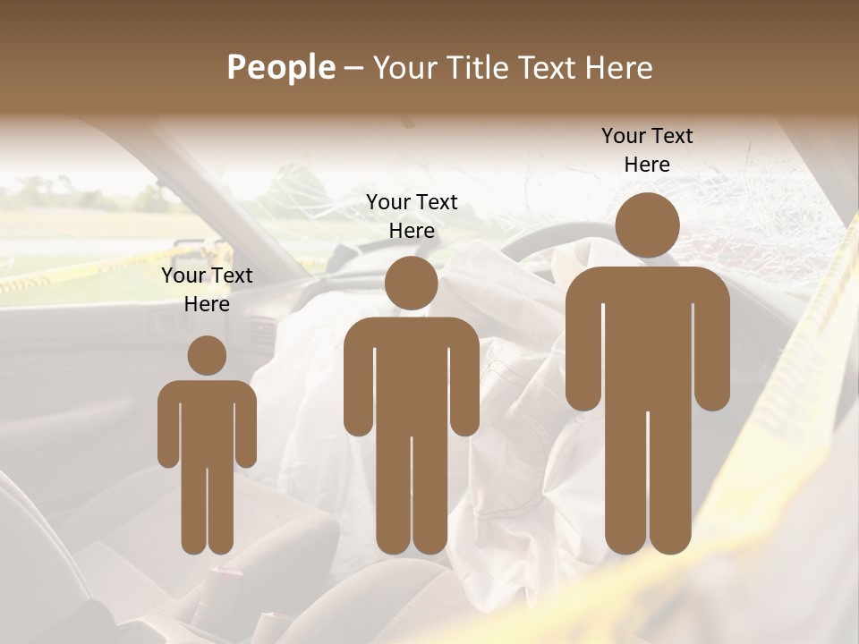 Wreck Vehicle Mirror PowerPoint Template