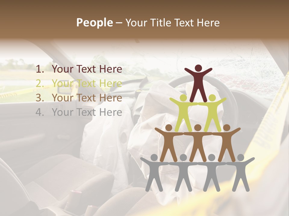 Wreck Vehicle Mirror PowerPoint Template