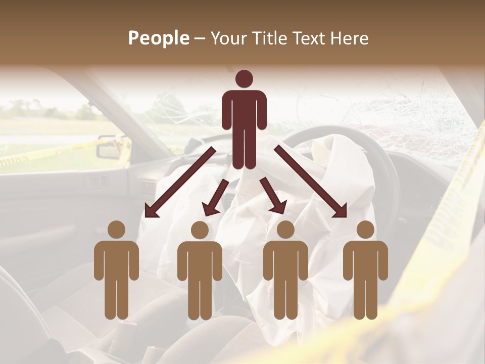 Wreck Vehicle Mirror PowerPoint Template