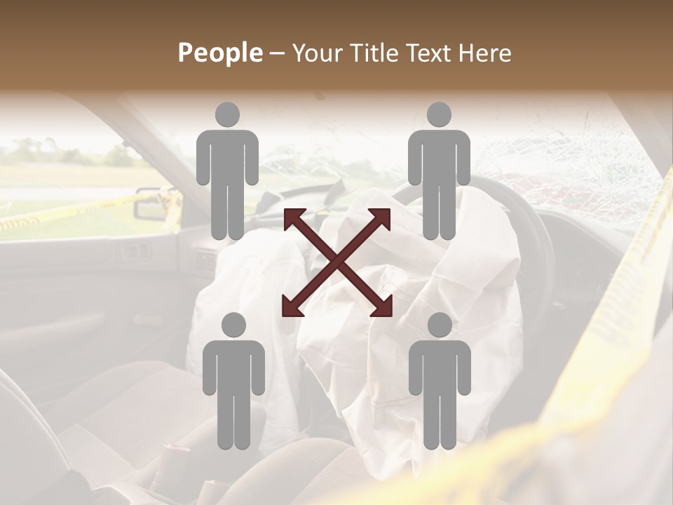 Wreck Vehicle Mirror PowerPoint Template