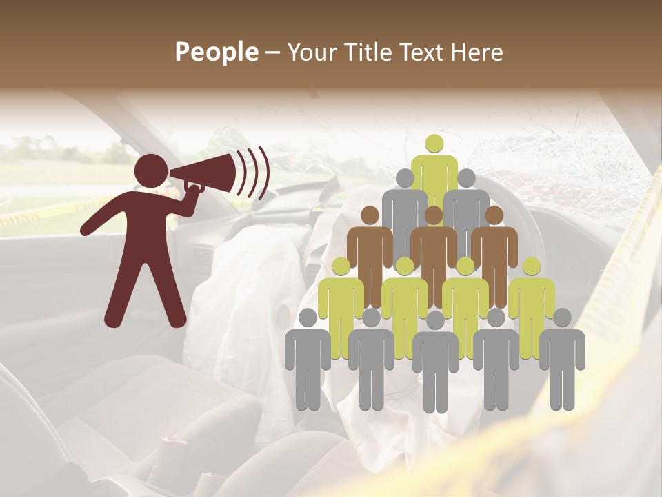 Wreck Vehicle Mirror PowerPoint Template