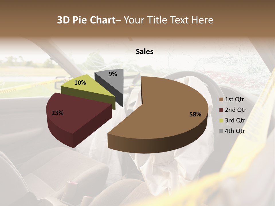 Wreck Vehicle Mirror PowerPoint Template