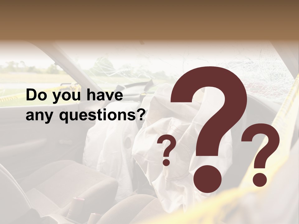 Wreck Vehicle Mirror PowerPoint Template