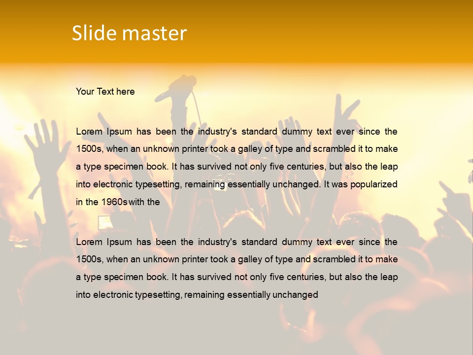 Musician Applauding Back PowerPoint Template