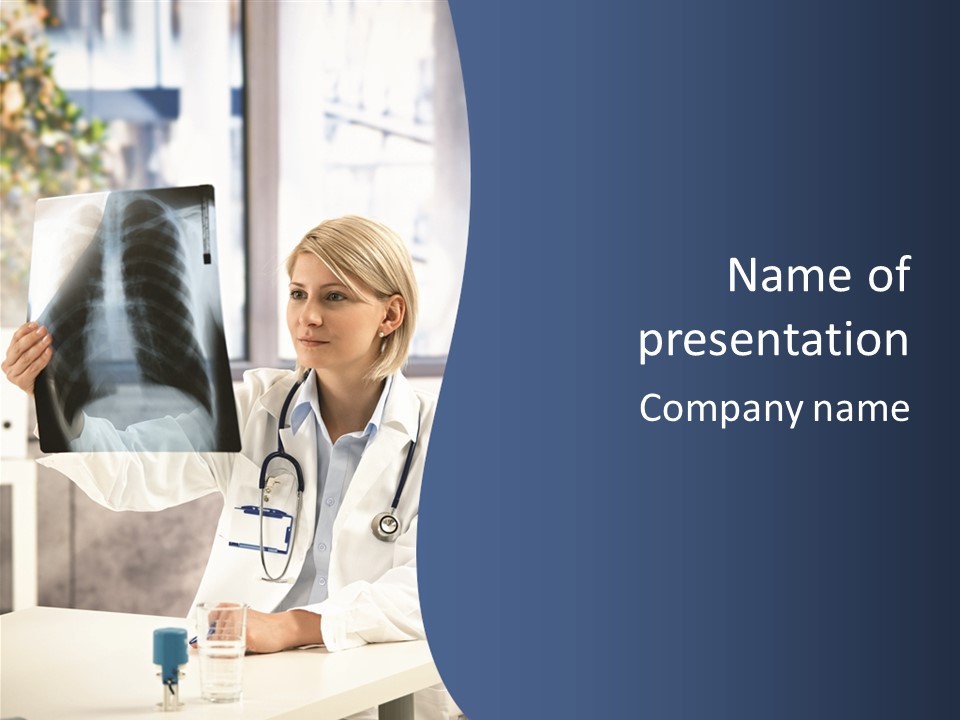 Clinical Woman Young PowerPoint Template