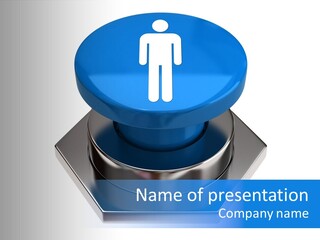 Male Lavatory Boy PowerPoint Template