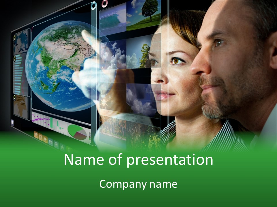 Futuristic Visual Screen PowerPoint Template