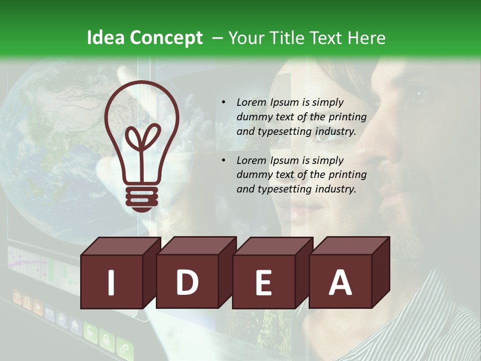 Futuristic Visual Screen PowerPoint Template