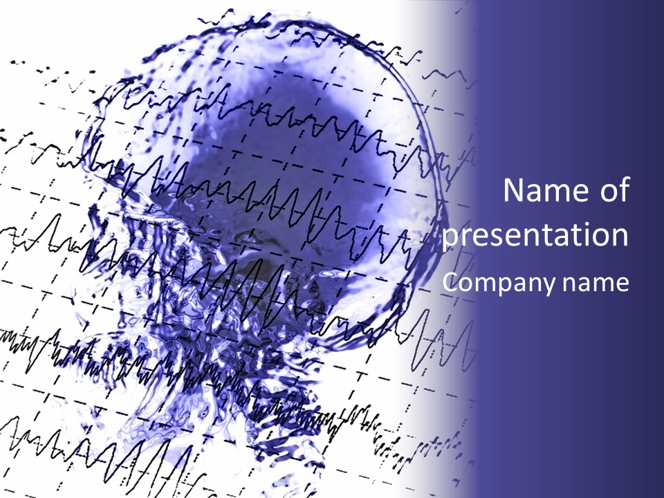 Eeg Clinic Skull PowerPoint Template