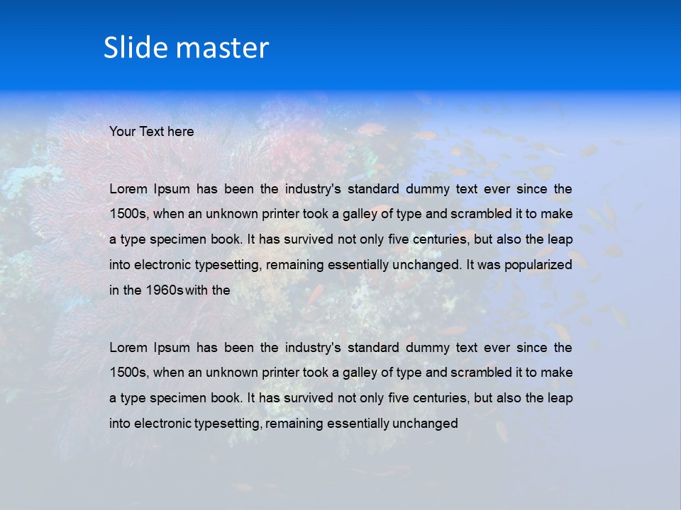 Barrier Clownfish Shallow PowerPoint Template