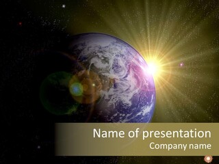 Sunrise Sky Ray PowerPoint Template