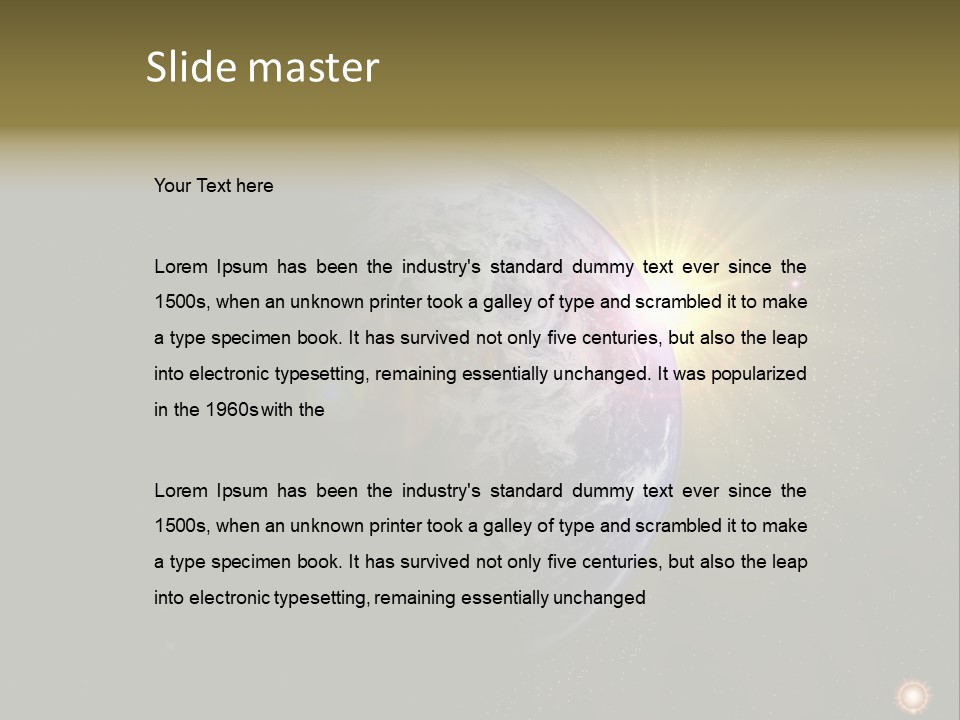 Sunrise Sky Ray PowerPoint Template