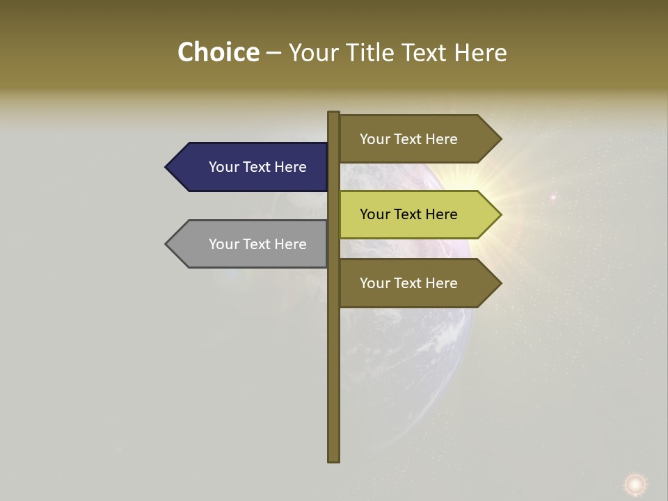 Sunrise Sky Ray PowerPoint Template